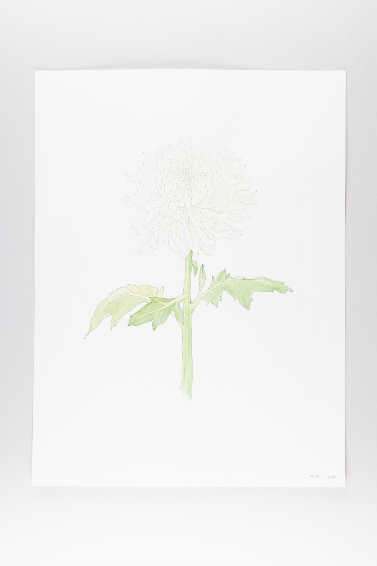 Misaki Kawabe, "C-diary 1," ink and watercolor on paper, 32.0 x 24.0 cm, 2020