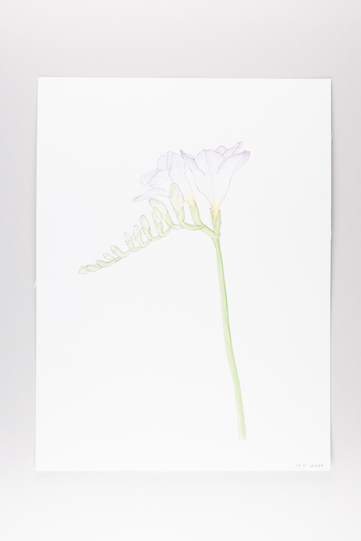 Misaki Kawabe, "C-diary 6," ink and watercolor on paper, 32.0 x 24.0 cm, 2020