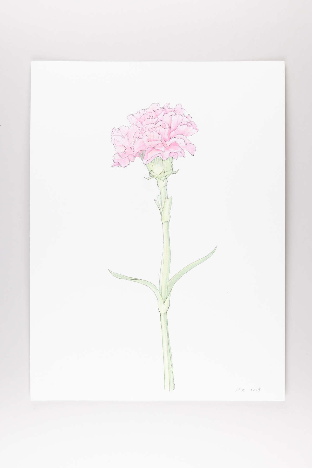 Misaki Kawabe, "C-diary 7," ink and watercolor on paper, 32.0 x 24.0 cm, 2019