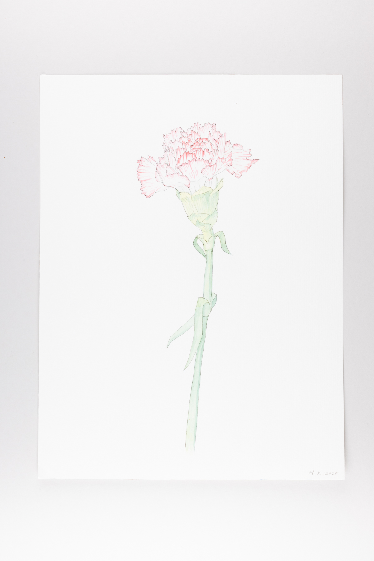 Misaki Kawabe, "C-diary 12," ink and watercolor on paper, 32.0 x 24.0 cm, 2020