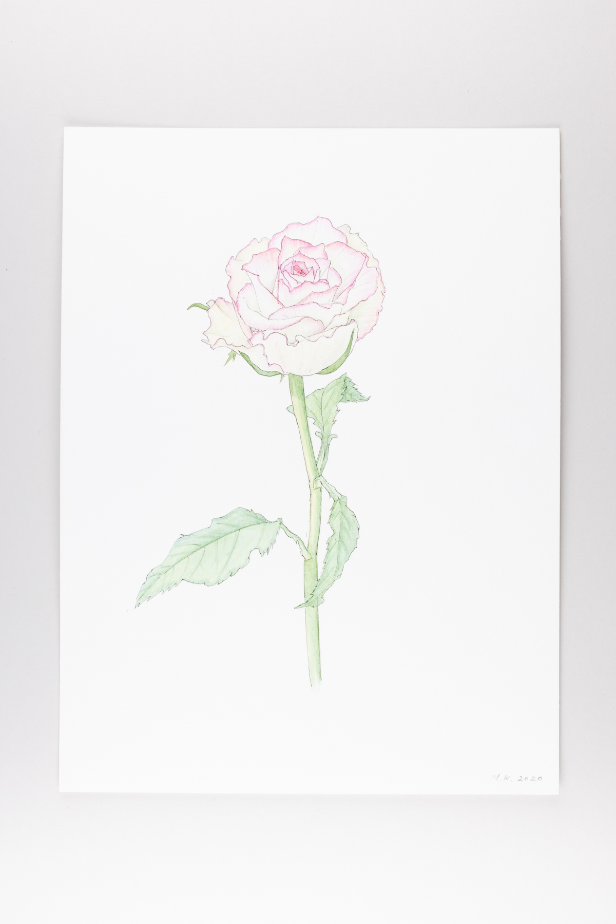 Misaki Kawabe, "C-diary 13," ink and watercolor on paper, 32.0 x 24.0 cm, 2020