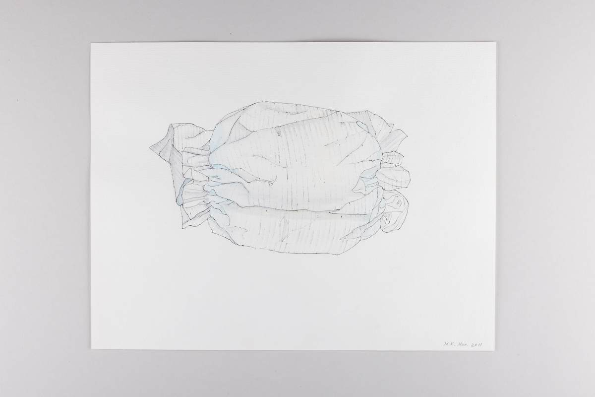 Misaki Kawabe, "Babypause 1," ink and watercolor on paper, 23.0 x 30.0 cm, 2011