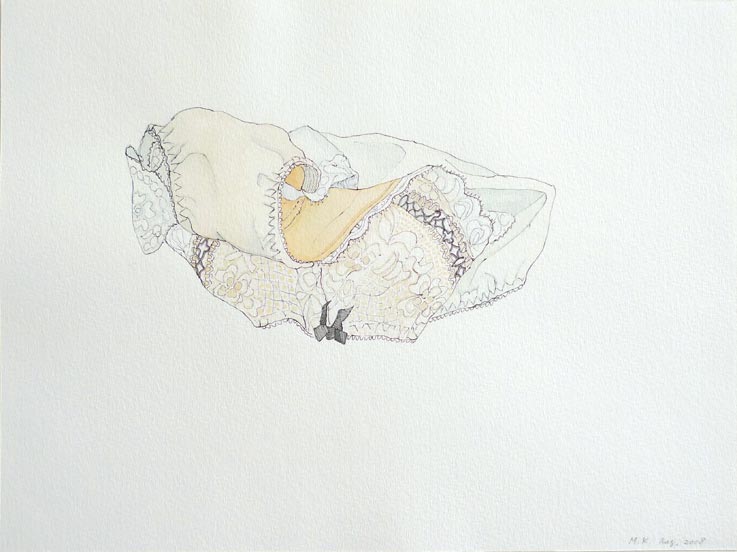 Misaki Kawabe, "Nostalgic Hentai 2," ink and watercolor on paper, 23.0 x 30.0 cm, 2008