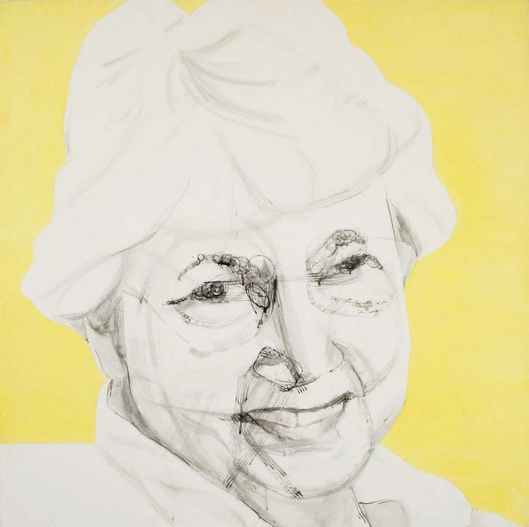 Misaki Kawabe, "Hildegard," india ink and oil on canvas, 122.0 x 122.0 cm, 2004