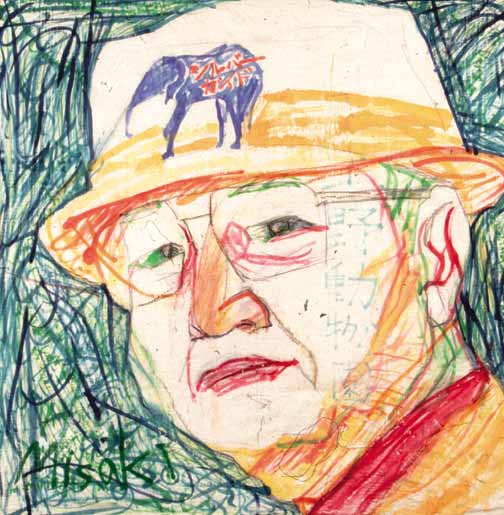 Misaki Kawabe, "To meet you," mixed media on Japanese paper, 136,0 x 136,0 cm, 1998