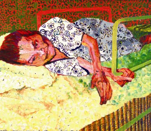 Misaki Kawabe, "Living 1," oil on canvas, 1994