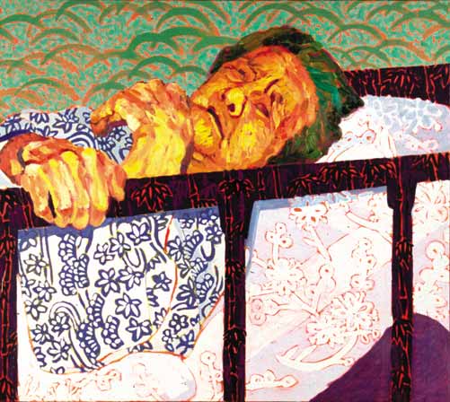 Misaki Kawabe, "Living 2," oil on canvas, 1994